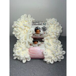 Bernat Alize Blanket-EZ Loop Yarn Jumbo 6.4 Oz Cream Color Polyester 3 rolls